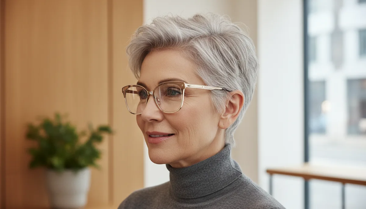 Article vedette : Coupe de cheveux court femme 60 ans avec lunettes : les styles qui subliment - conseils coiffure Isabelle Coiffure