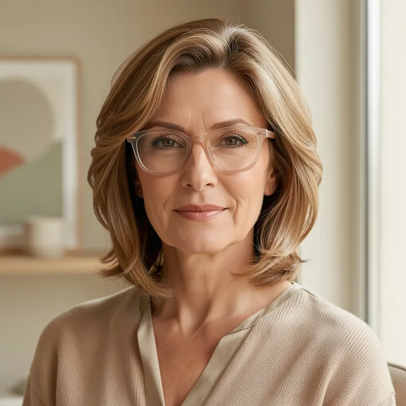 Coupe de cheveux femme 50 ans avec lunettes : 7 styles élégants et pratiques - Tendances